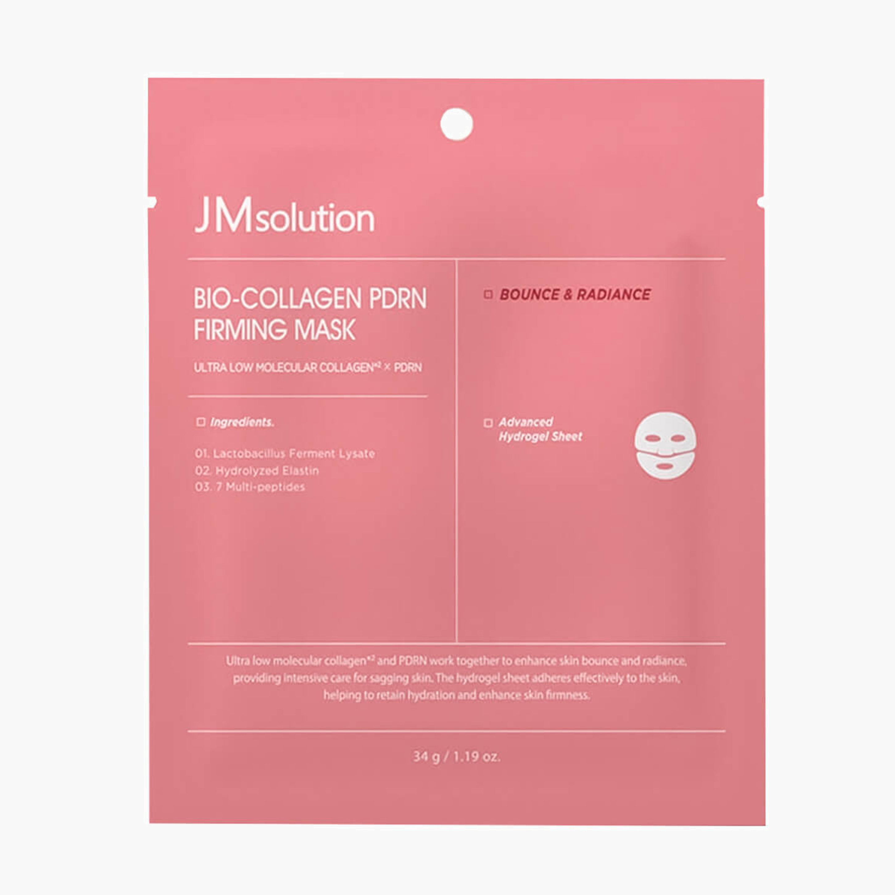 Маска гидрогелевая с коллагеном и ПДРН | JMSolution Bio-Collagen PDRN Firming Mask 34g