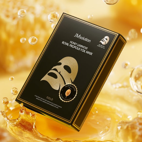 Маска тканевая фольгированная | JMsolution Honey Luminous Royal Propolis Foil Mask Gold 35ml