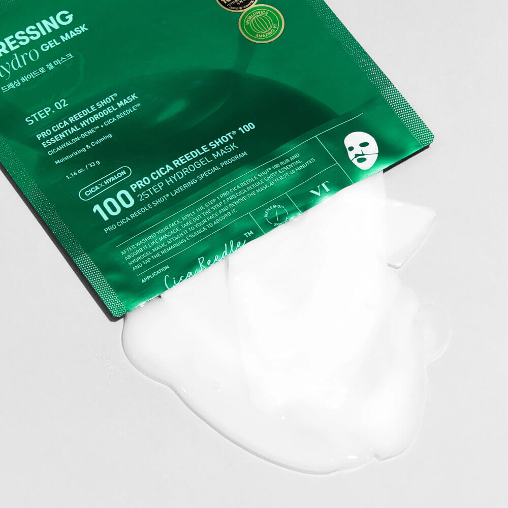 Маска успокаивающая гидрогелевая | VT Cosmetics Pro Cica Reedle Shot 100 2 Step Hydrogel Mask 33g