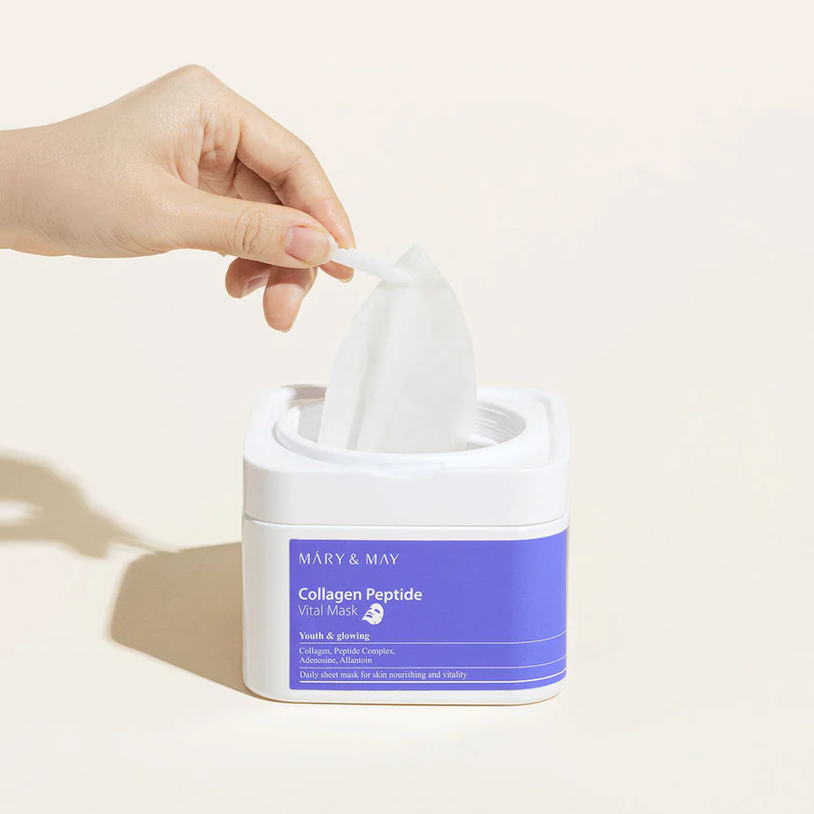 Набор тканевых масок c пептидами | Mary&May Collagen Peptide Vital Mask 400g/30ea