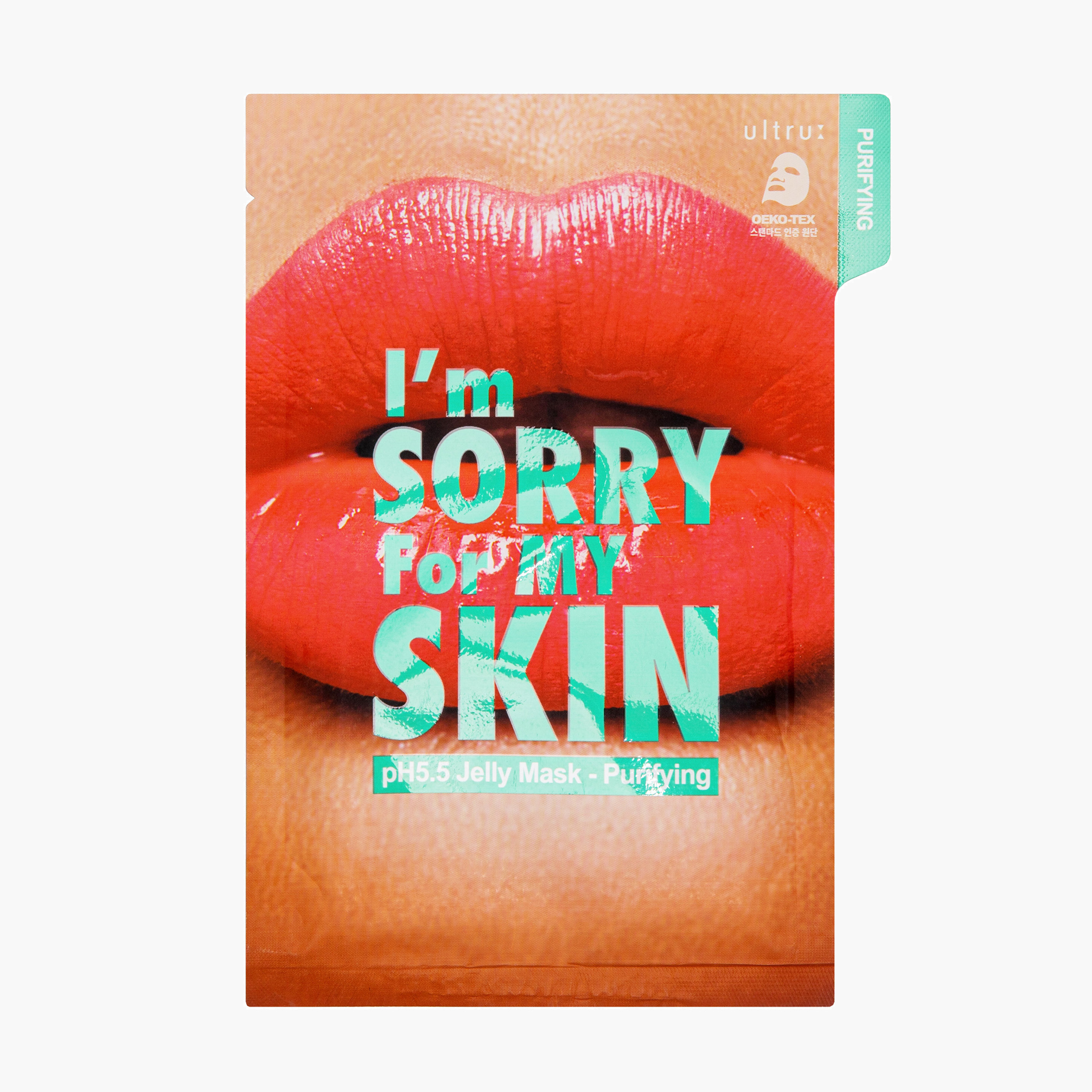 Маска тканевая очищающая с черным углем (губы) | Ultru I'm Sorry For My Skin Jelly Mask Purifying 33