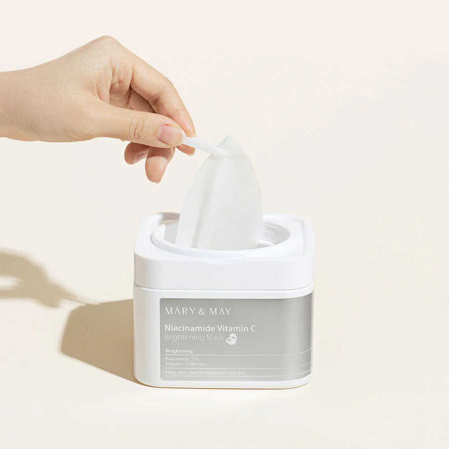 Набор тканевых масок осветляющих | Mary&May Niacinamide Vitamin C Brightening Mask 30ea