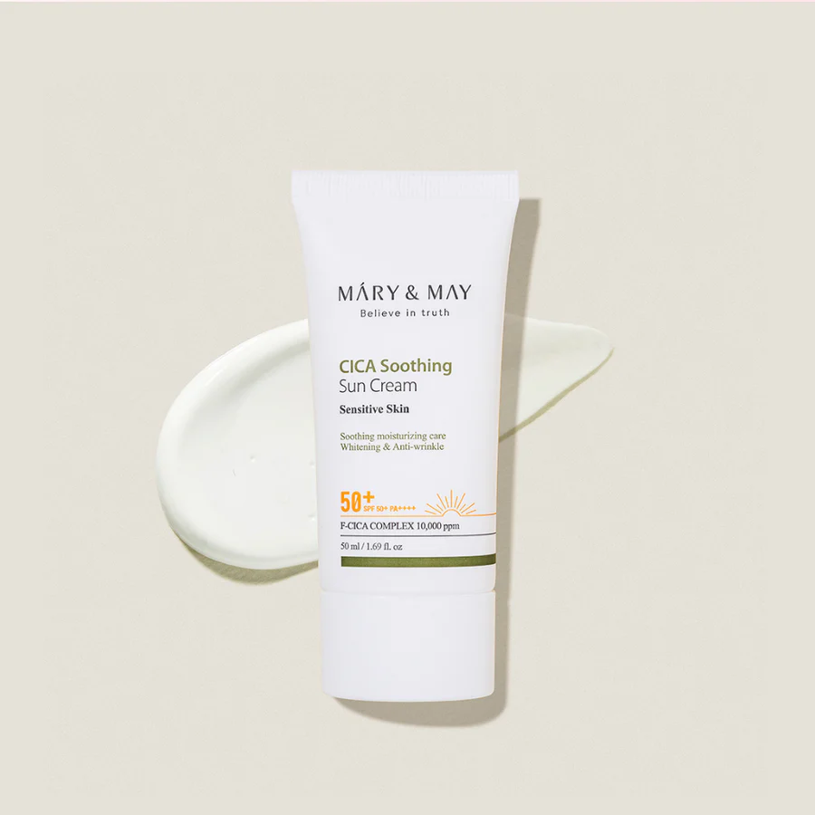 Крем солнцезащитный увлажняющий | Mary&May Cica Soothing Sun Cream SPF50+ PA++++ 50ml