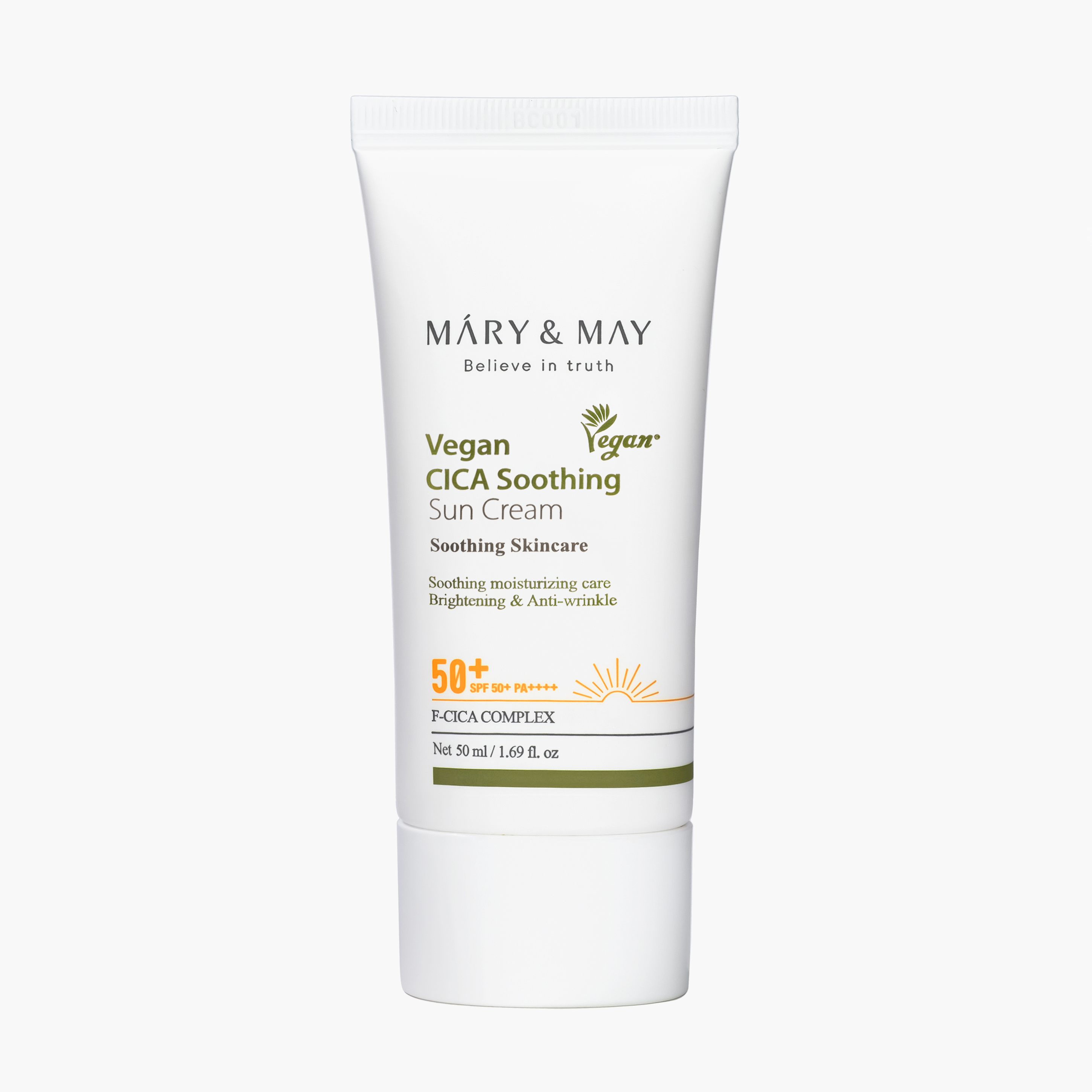 Крем солнцезащитный увлажняющий | Mary&May Cica Soothing Sun Cream SPF50+ PA++++ 50ml