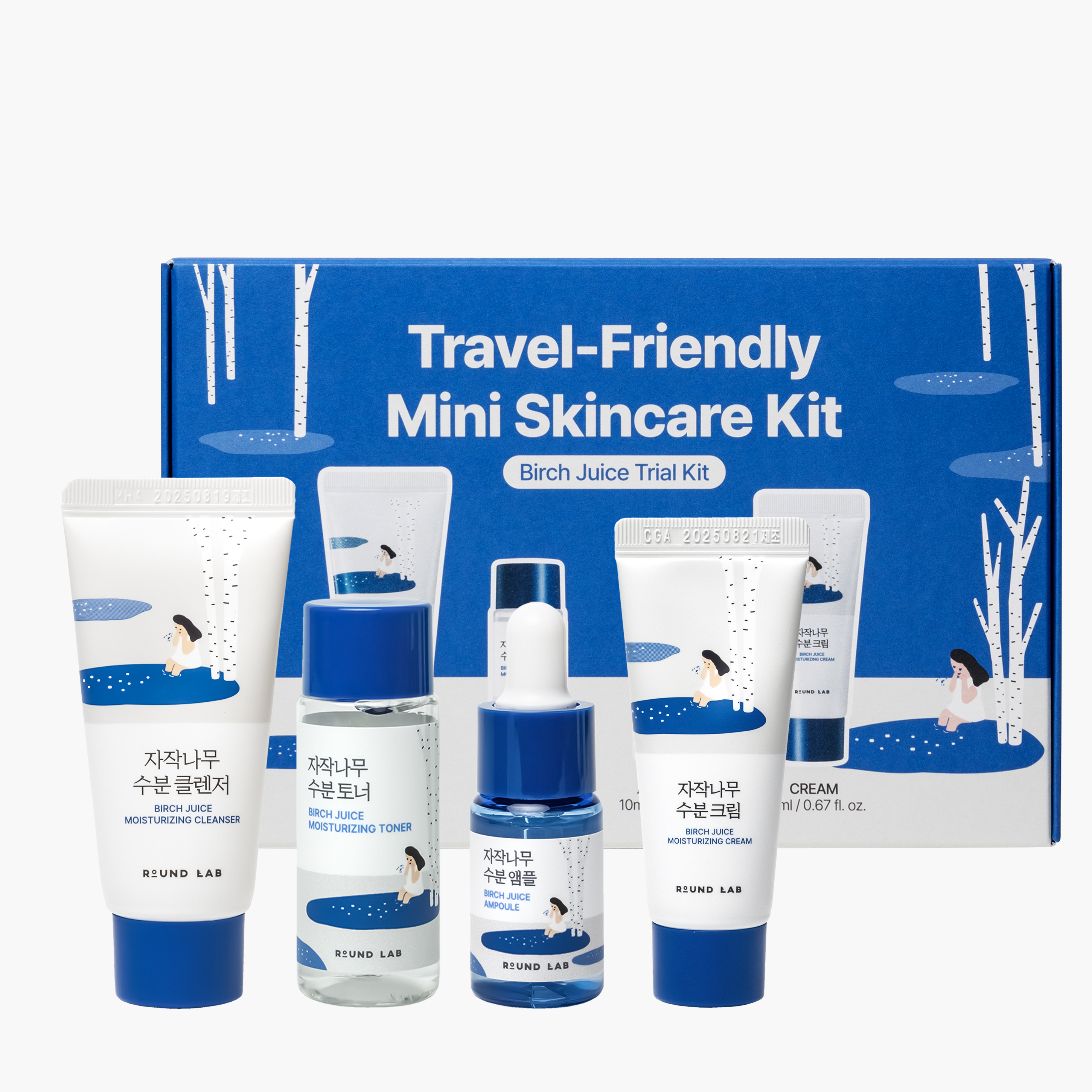Travel-набор средств с берёзовым соком | Round Lab Birch Juice Trial Kit