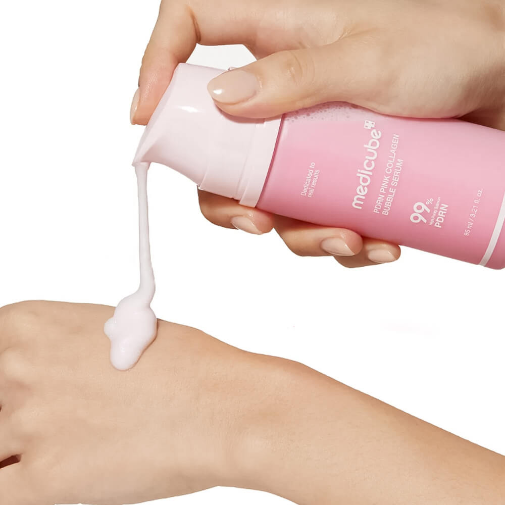 Сыворотка розовая пузырьковая с PDRN и коллагеном | Medicube PDRN Pink Collagen Bubble Serum 95ml