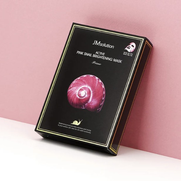 Маска тканевая ультратонкая с муцином улитки | JMsolution Active Pink Snail Brightening Mask Prime 3