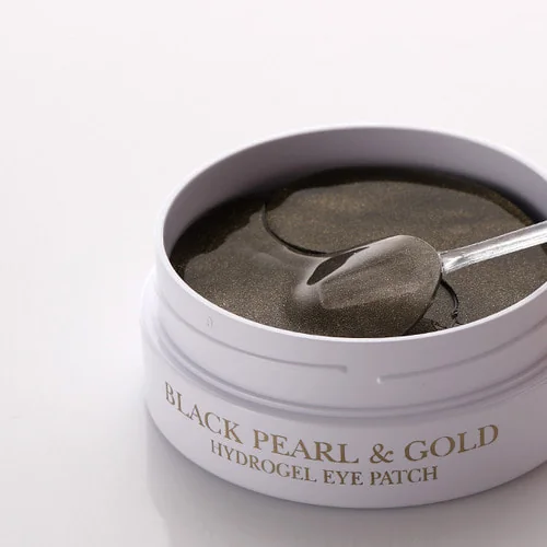 Патчи с экстрактом чёрного жемчуга | Petitfee Black Pearl & Gold Hydrogel Eye Patch 60ea