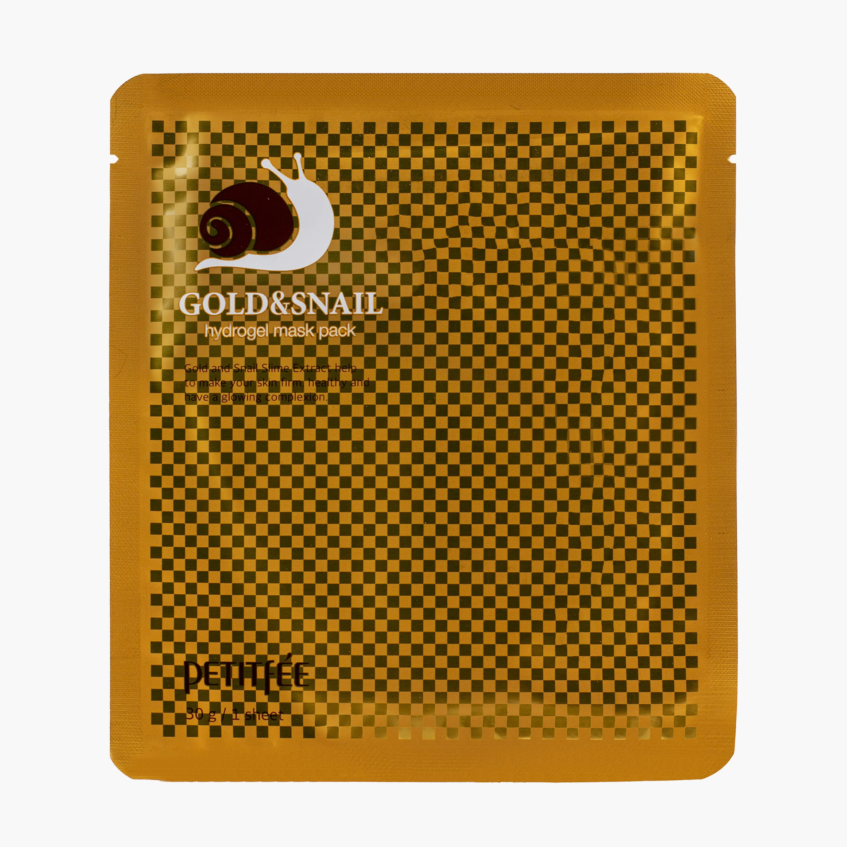 Маска гидрогелевая для лица с муцином улитки | Petitfee Gold & Snail Hydrogel Mask Pack 30g