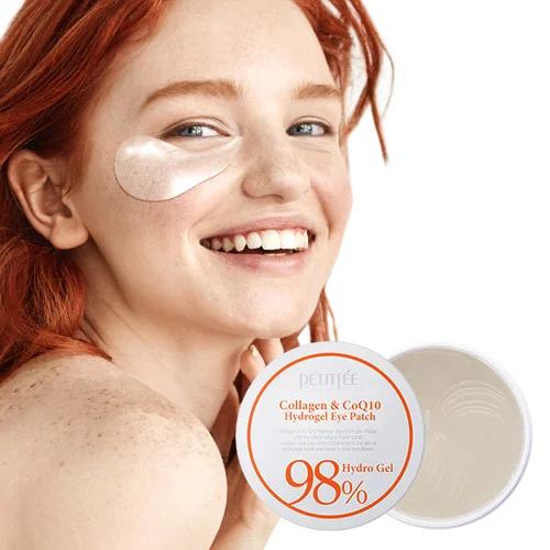 Патчи с коллагеном | Petitfee 98% Collagen +CoQ10 hydrogel eye patch 60 еа - фото 3