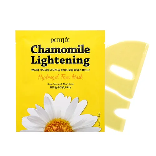 Маска гидрогелевая успокаивающая с экстрактом ромашки | Petitfee Chamomile Lightening Hydrogel Face