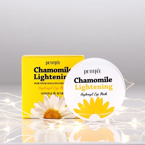 Патчи против темных кругов с экстрактом ромашки | Petitfee Chamomile Lightening Hydrogel Eye Mask 60 еа - фото 5