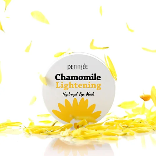 Патчи против темных кругов с экстрактом ромашки | Petitfee Chamomile Lightening Hydrogel Eye Mask 60 еа - фото 3