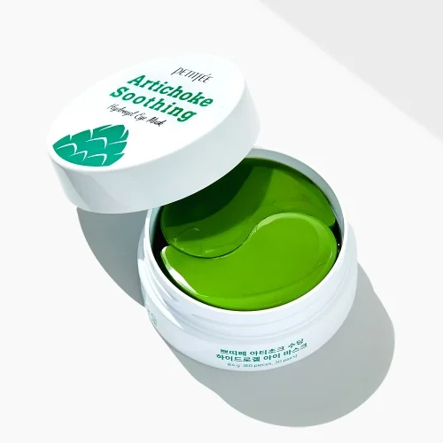 Противоотёчные гидрогелевые патчи с артишоком  | Petitfee Artichoke Soothing Hydrogel Eye Mask 60 еа - фото 6