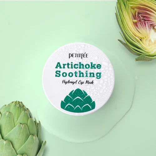 Противоотёчные гидрогелевые патчи с артишоком  | Petitfee Artichoke Soothing Hydrogel Eye Mask 60 еа - фото 4