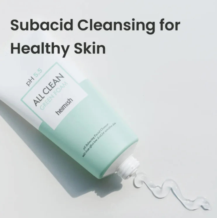 Слабокислотный гель для умывания для чувствительной кожи  | Heimish pH 5.5 All Clean Green Foam 150 g - фото 2