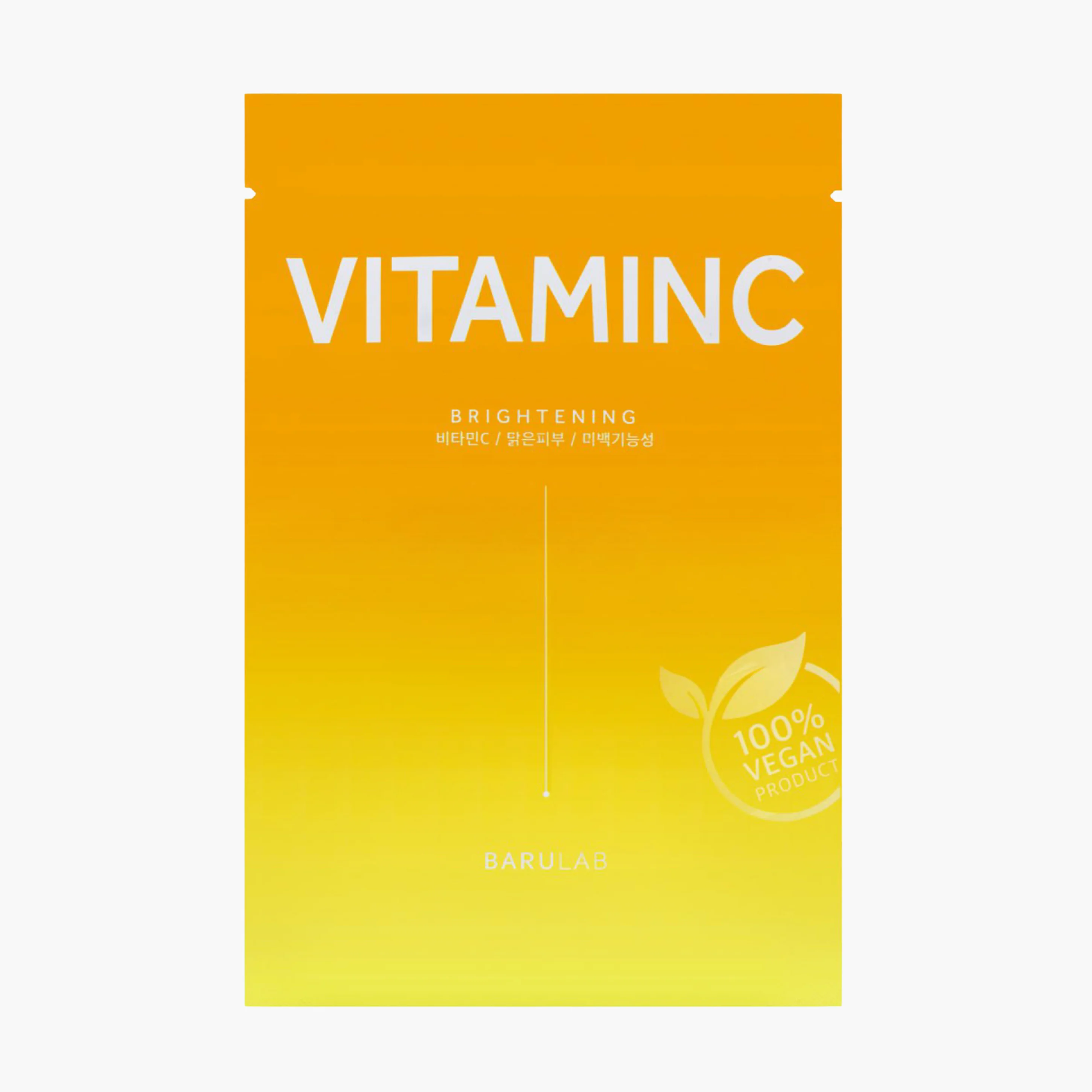 Маска тканевая веганская осветляющая с витамином С | Barulab The Clean Vegan Vitamin C Mask 23g