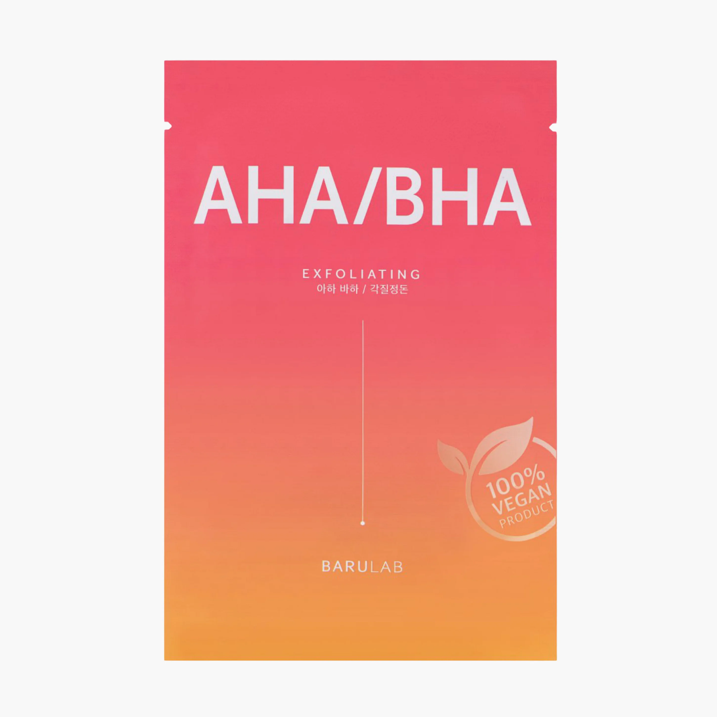 Маска тканевая веганская отшелушивающая с кислотами | Barulab The Clean Vegan AHA BHA Mask 23g