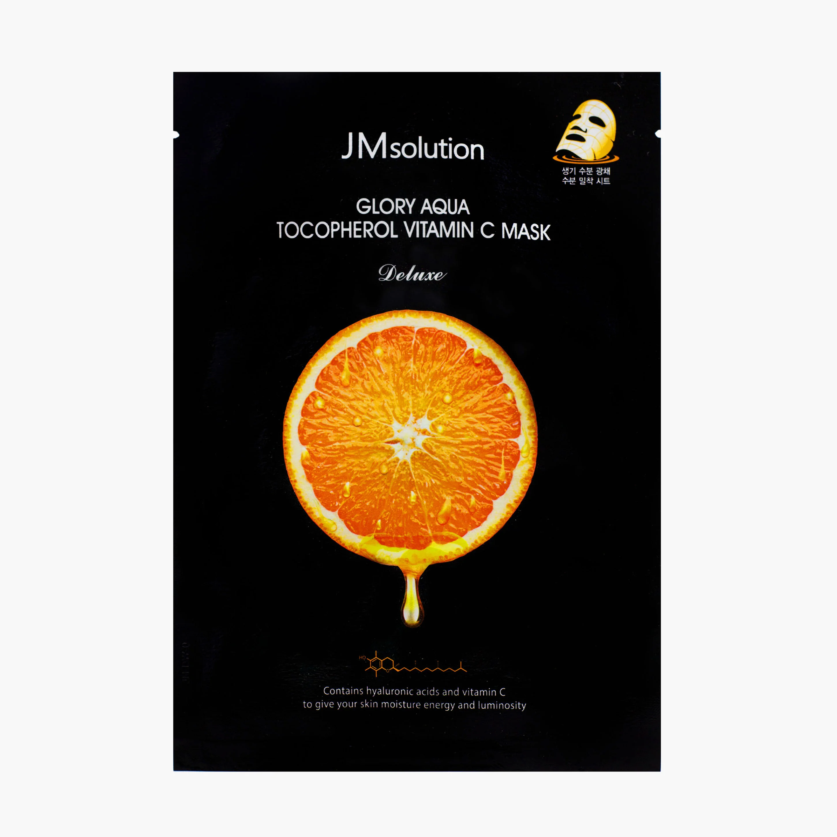 Маска тканевая для выравнивания тона | JMsolution Glory Aqua Tocopherol Vitamin C Mask Deluxe 30ml