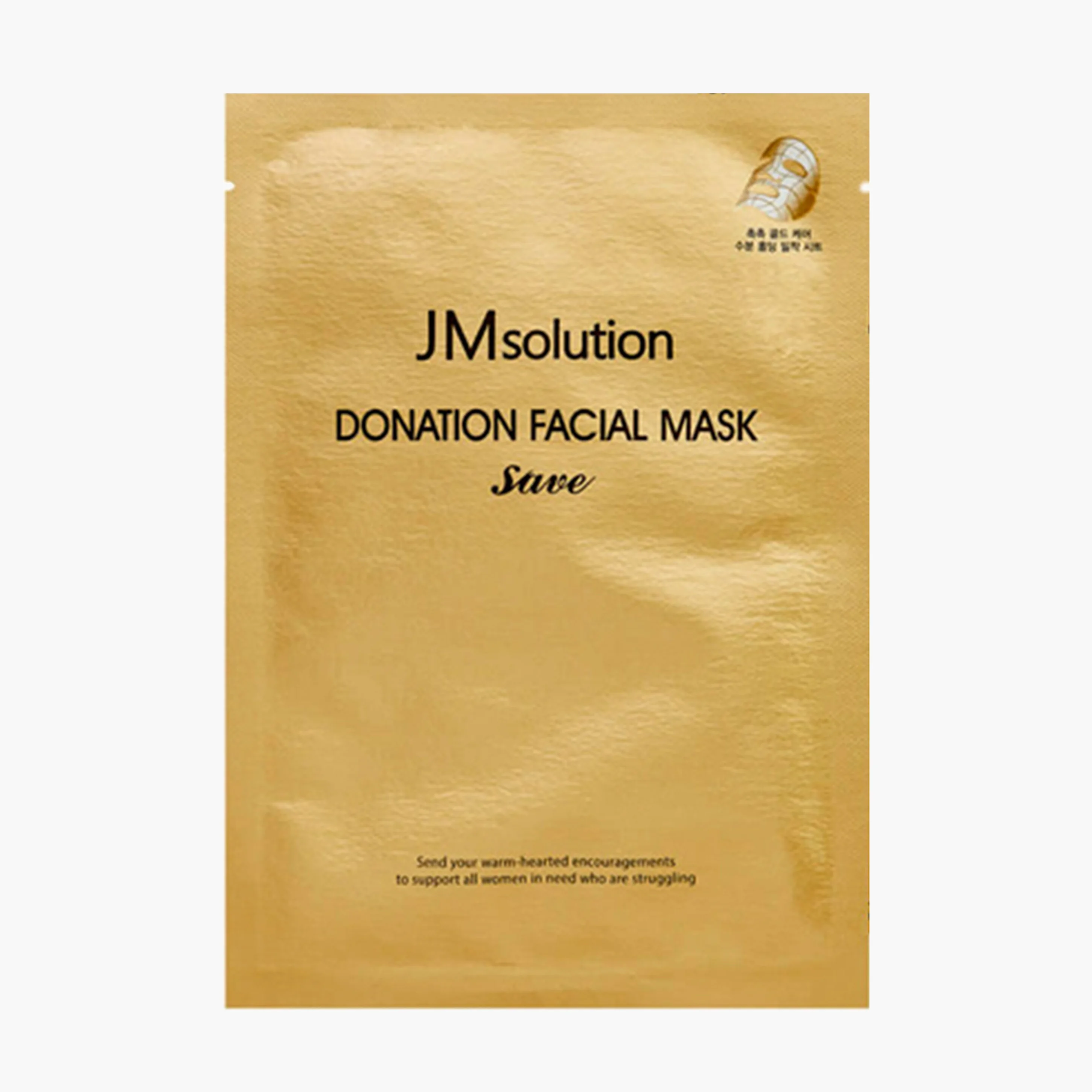 Маска тканевая укрепляющая с золотом и пептидами | JMsolution Donation Facial Mask Save 37ml