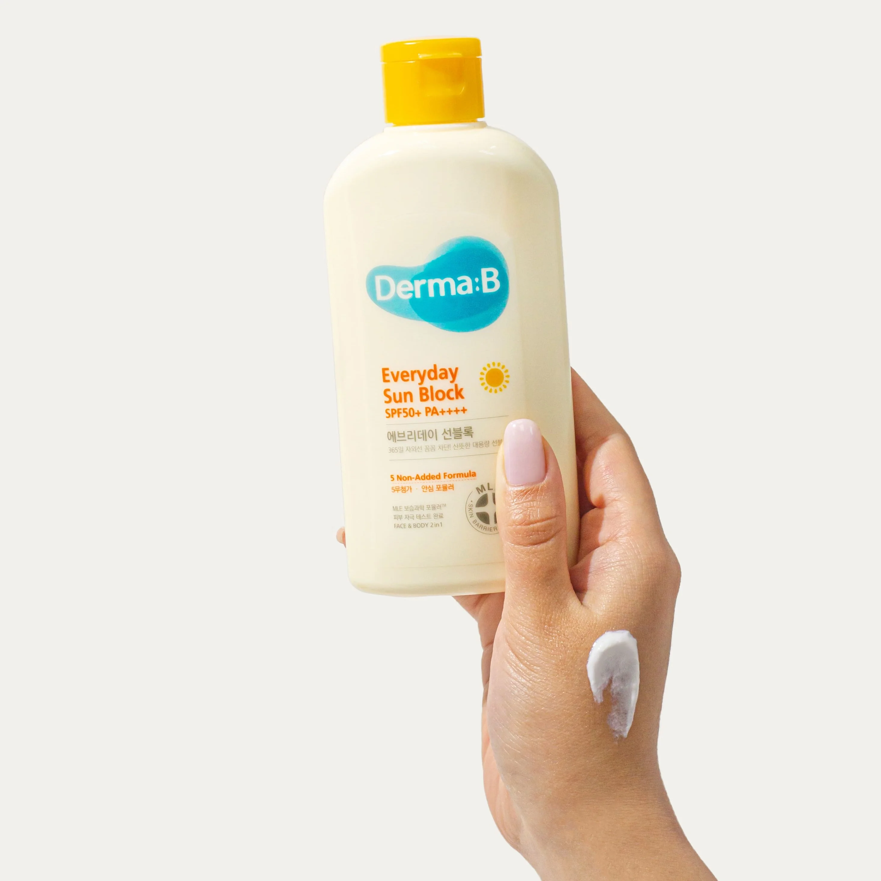 Крем солнцезащитный | Derma:B Sun Block SPF50+ PA++++ 200 ml - фото 3