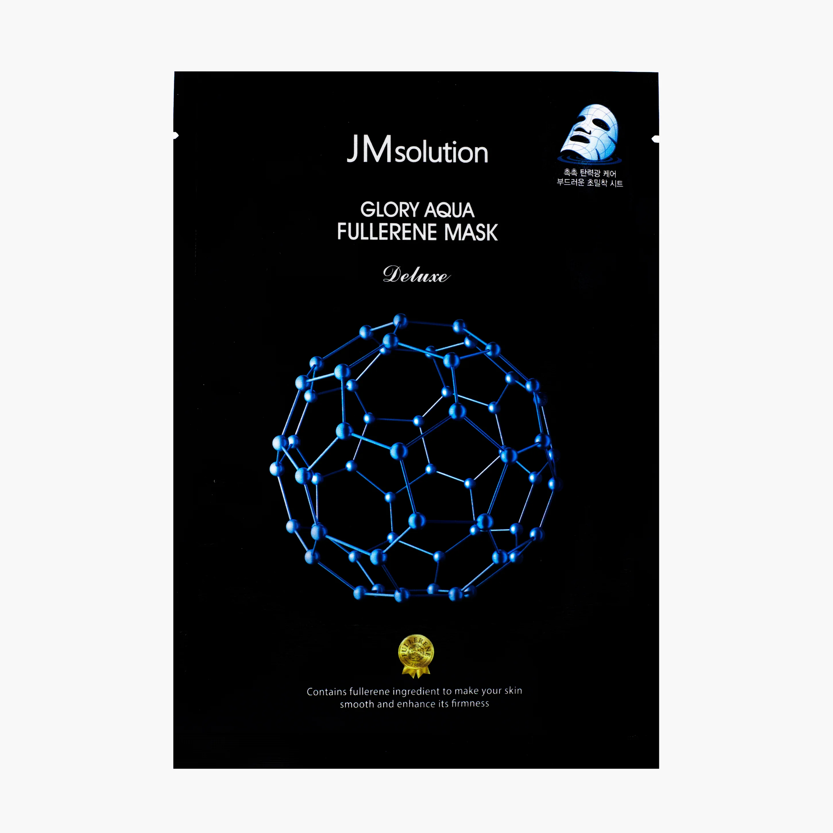 Маска тканевая антиоксидантная с фуллереном и пептидами | JMsolution Glory Aqua Fullerene Mask 35g