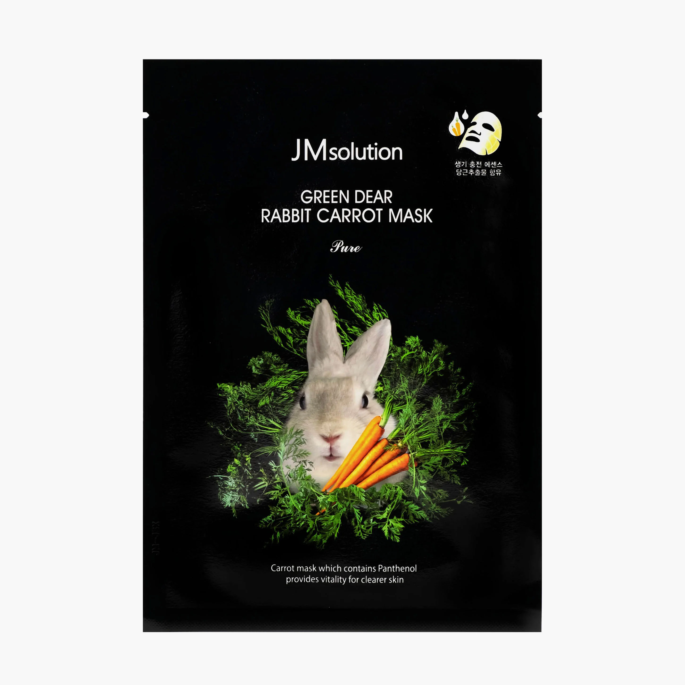 Маска тканевая успокаивающая с экстрактом моркови | JMsolution Green Dear Rabbit Carrot Mask Pure 30