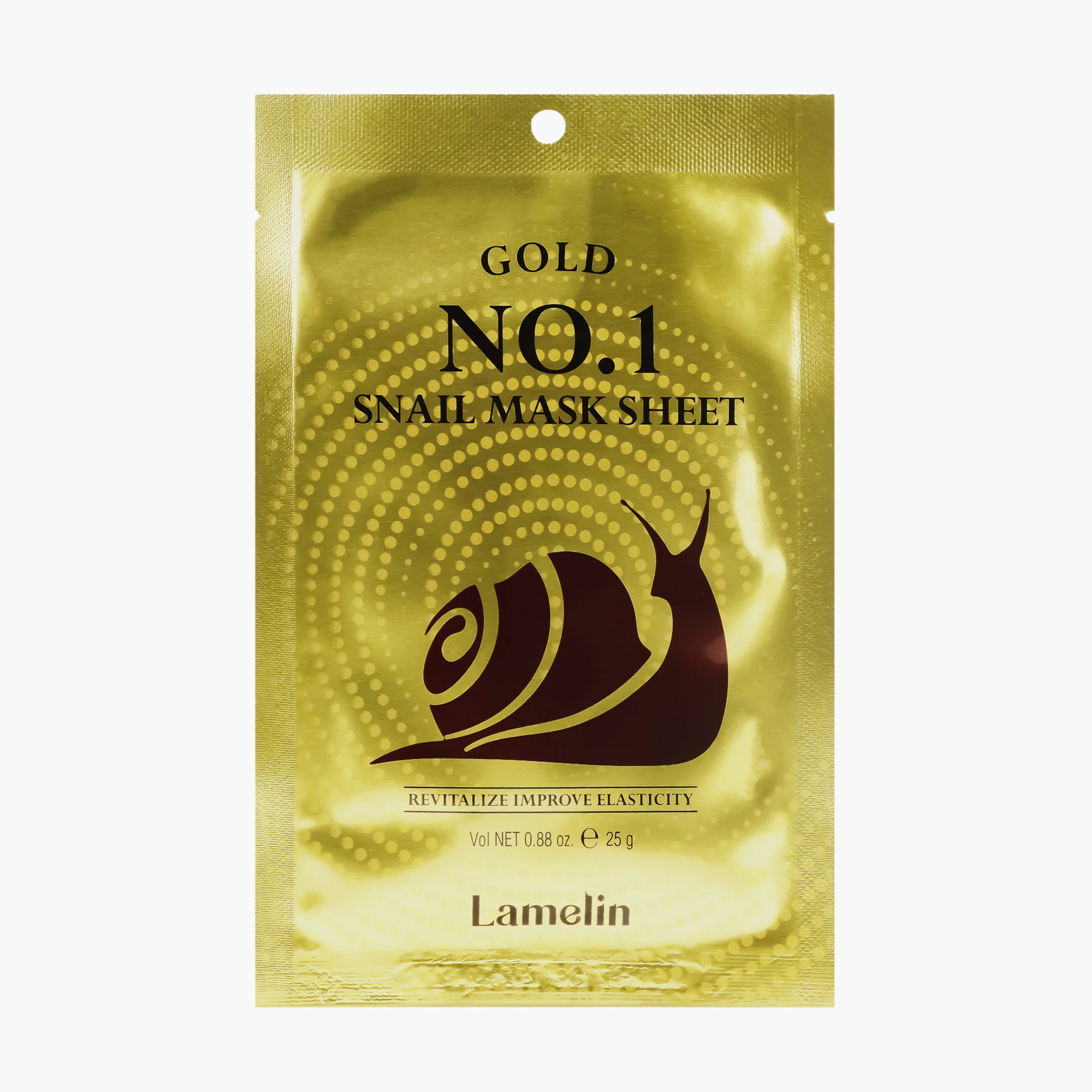 Маска тканевая для лица с муцином улитки | Lamelin Gold № 1 Snail Mask 25g