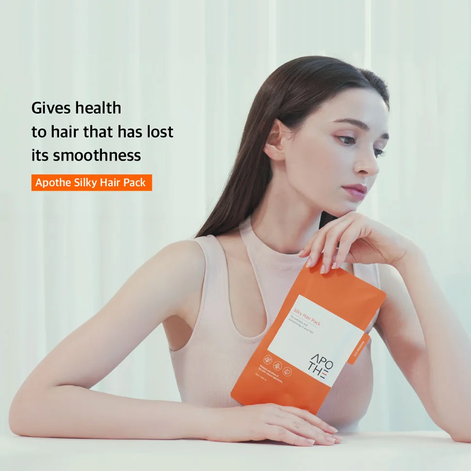 Маска-шапочка для восстановления волос | Apothe Silky Hair Pack 35 ml - фото 8