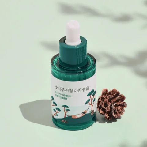 Сыворотка успокаивающая с экстрактами сосны и центеллы | Round Lab Pine Calming Cica Ampoule 30ml - фото 5