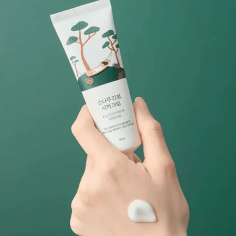 Крем с экстрактами сосны и центеллы для проблемной кожи | Round Lab Pine Calming Cica Cream 50ml - фото 4