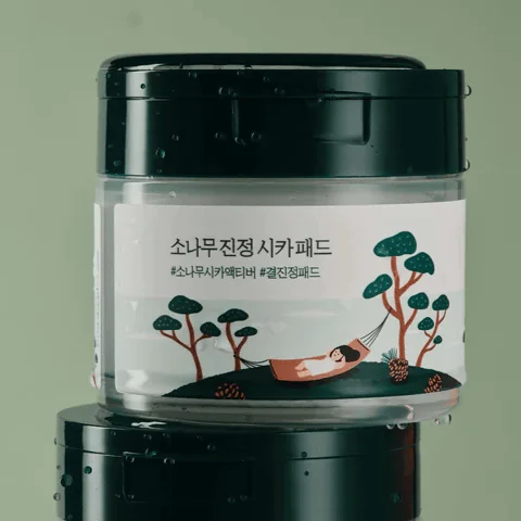 Пэды для лица с экстрактами сосны и центеллы для проблемной кожи| Round Lab Pine Cica Pad 50 шт