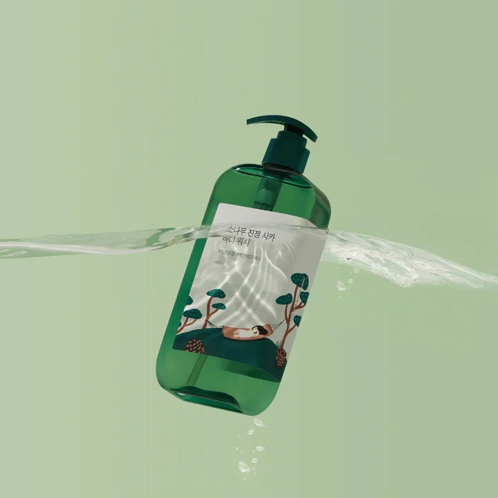 Гель для душа успокаивающий с экстрактами сосны и центеллы | Round Lab Pine Calming Cica Body Wash 400ml - фото 3