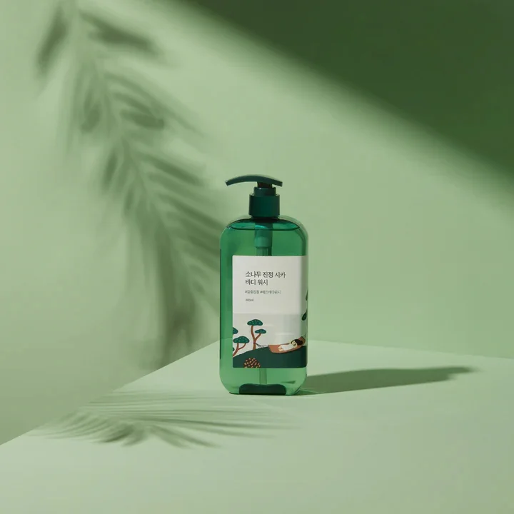 Гель для душа успокаивающий с экстрактами сосны и центеллы | Round Lab Pine Calming Cica Body Wash 400ml - фото 2