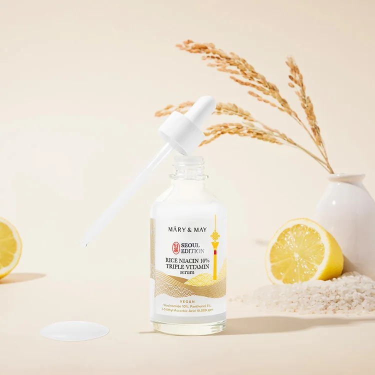 Сыворотка для ровного тона | Mary&May Rice niacin 10% Triple Vitamin Serum 80 ml - фото 5