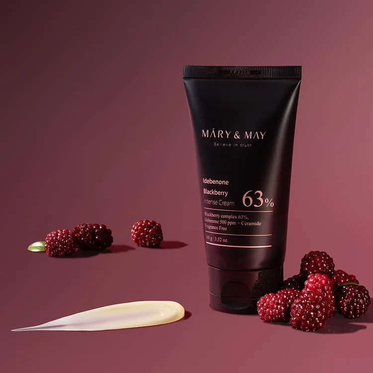 Крем для лица с идебеноном и ежевичным комплексом | Mary&May Idebenone Blackberry Intense Cream 100g