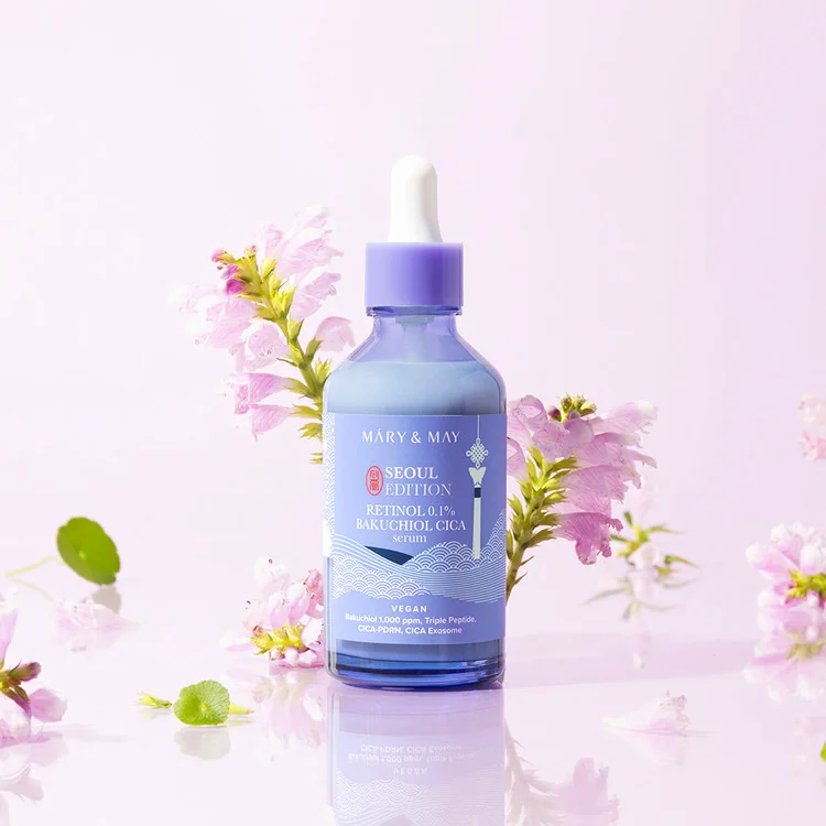 Сыворотка с ретинолом и бакучиолом | Mary&May Retinol 0.1% Bakuchiol CICA Serum 80 ml - фото 8