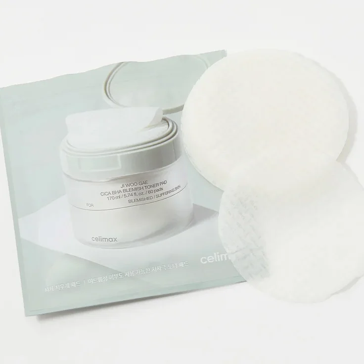 Пэды тонизирующие | Celimax Ji Woo Gae Cica BHA Blemish Toner Pad 30 ml - фото 6