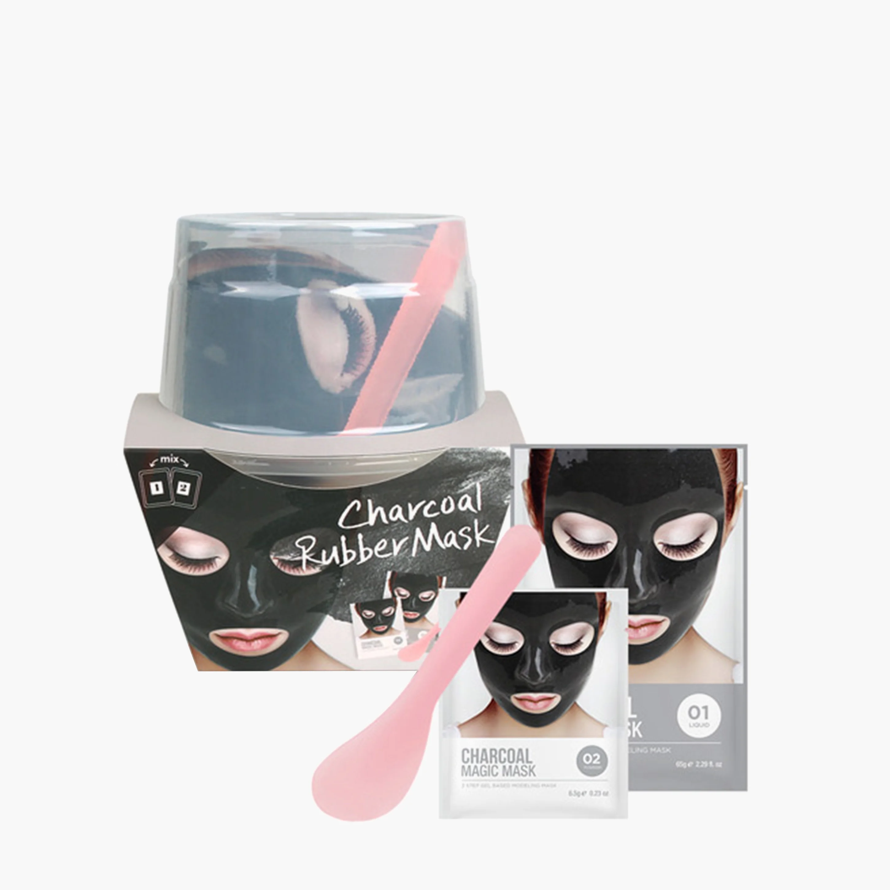 Маска альгинатная с древесным углем |  Lindsay Charcoal Magic Mask Cup Pack 65g+6.5g