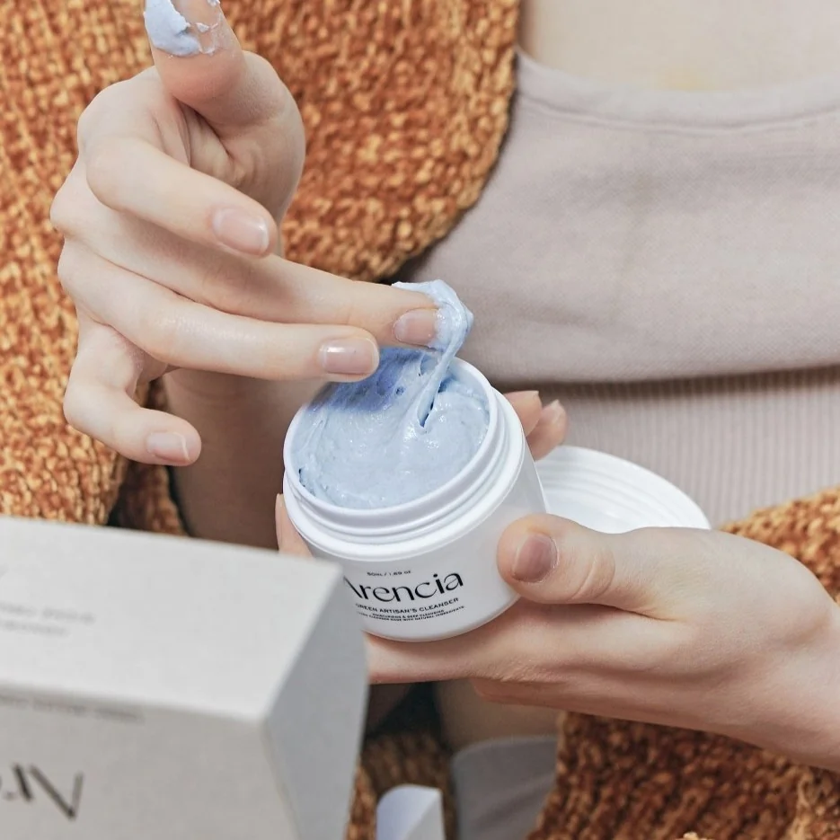 Пенка для глубокого очищения кожи с глиной | Arencia Fresh Blue Hyssop Rice Mochi Cleanser 120g - фото 3