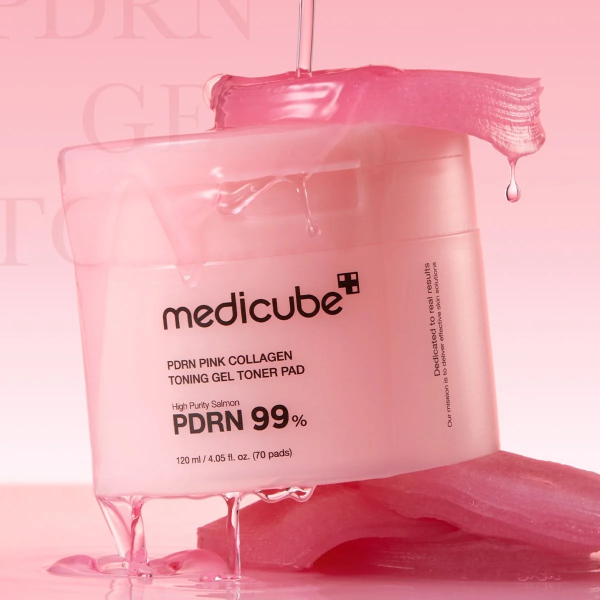 Тонер-пэды гелевые с PDRN и коллагеном | Medicube PDRN Pink Collagen Toning Gel Toner Pad 70ea - фото 3