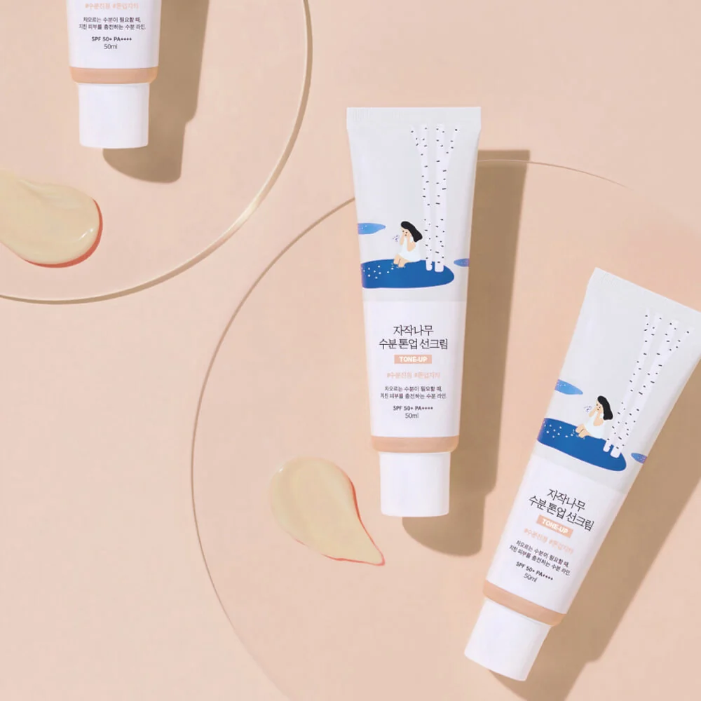 Крем тонирующий солнцезащитный | Round Lab Birch Juice Moisturizing Tone-Up Sunscreen 50ml - фото 4