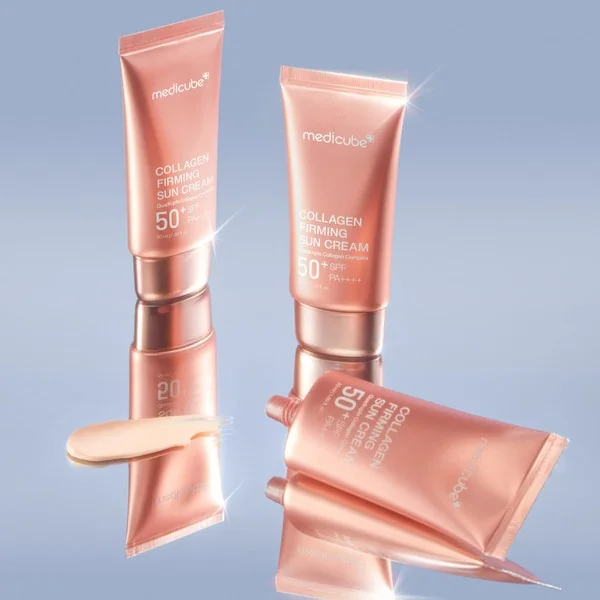 Крем солнцезащитный с коллагеном| Medicube Collagen Firming Sun Cream 50+SPF PA++++ 50ml - фото 6