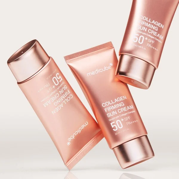 Крем солнцезащитный с коллагеном| Medicube Collagen Firming Sun Cream 50+SPF PA++++ 50ml - фото 5