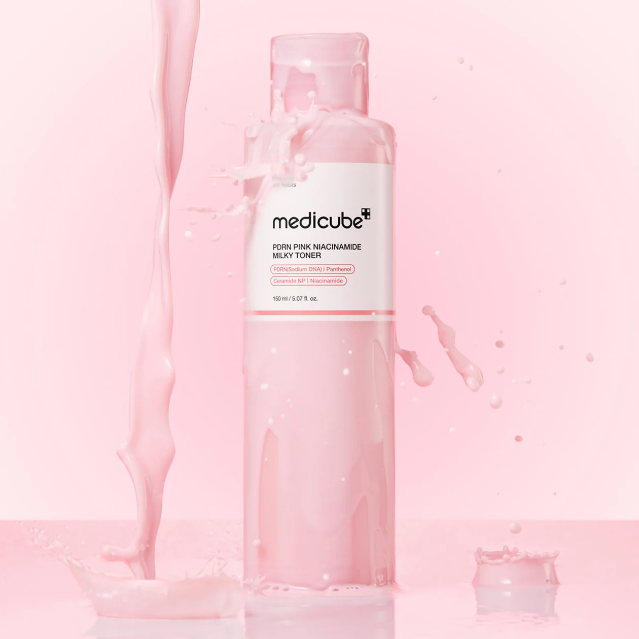 Тонер молочный | Medicube PDRN PINK NIACINAMIDE MILKY TONER 150ml - фото 4