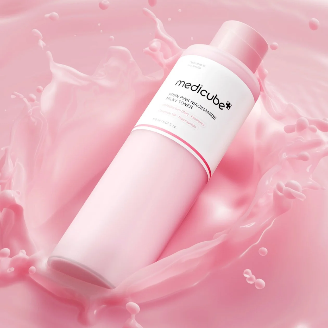 Тонер молочный | Medicube PDRN PINK NIACINAMIDE MILKY TONER 150ml - фото 3