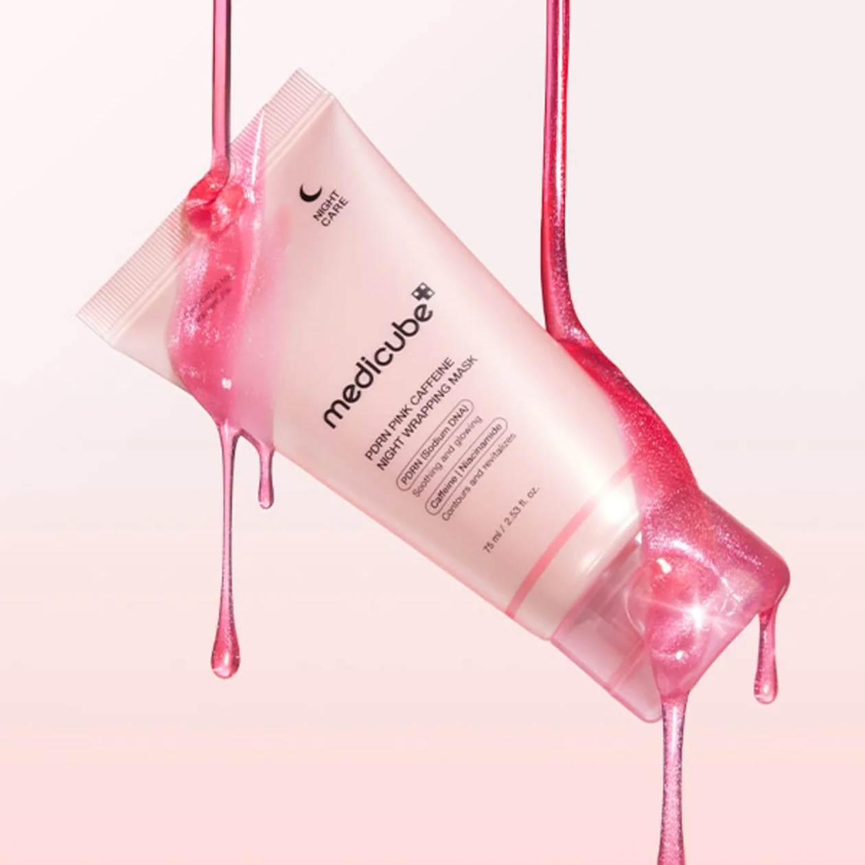 Маска ночная с кофеином | Medicube PDRN PINK CAFFEINE NIGHT WRAPPING MASK 75ML - фото 3