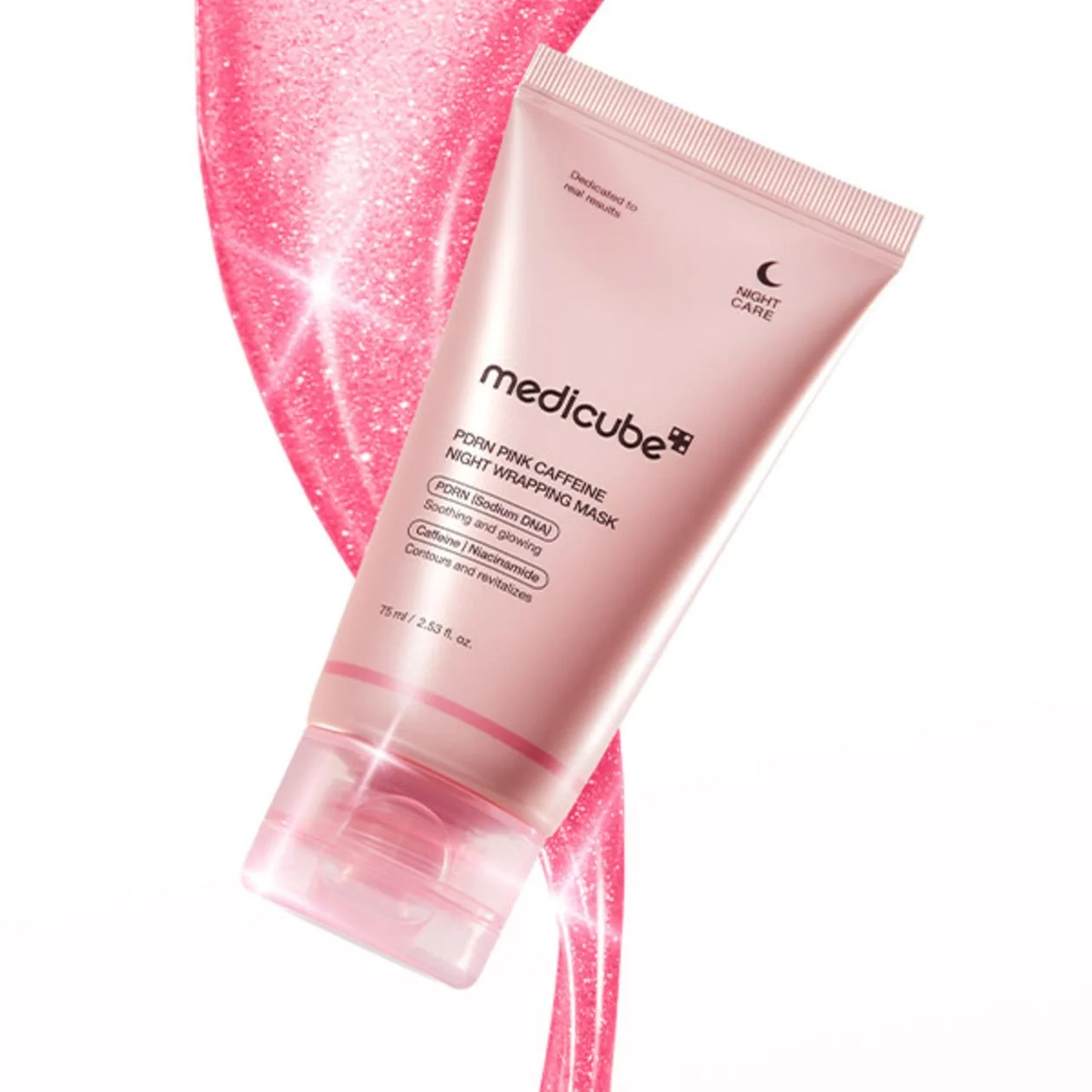 Маска ночная с кофеином | Medicube PDRN PINK CAFFEINE NIGHT WRAPPING MASK 75ML - фото 4