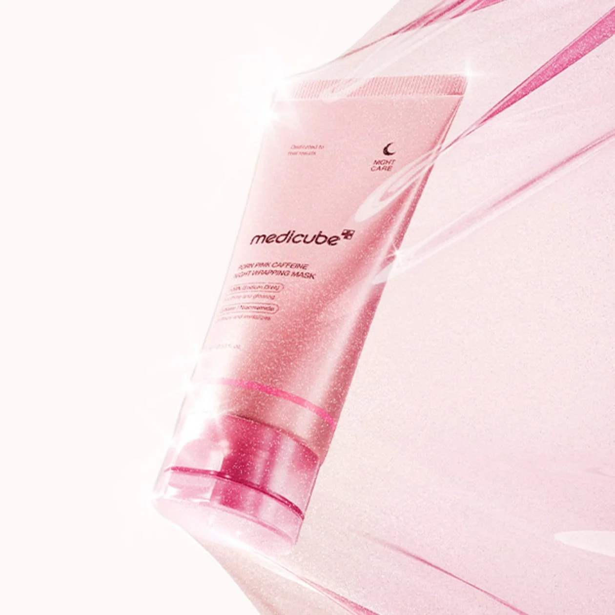 Маска-плёнка ночная с PDRN и кофеином | Medicube PDRN Pink Caffeine Night Wrapping Mask 75ml
