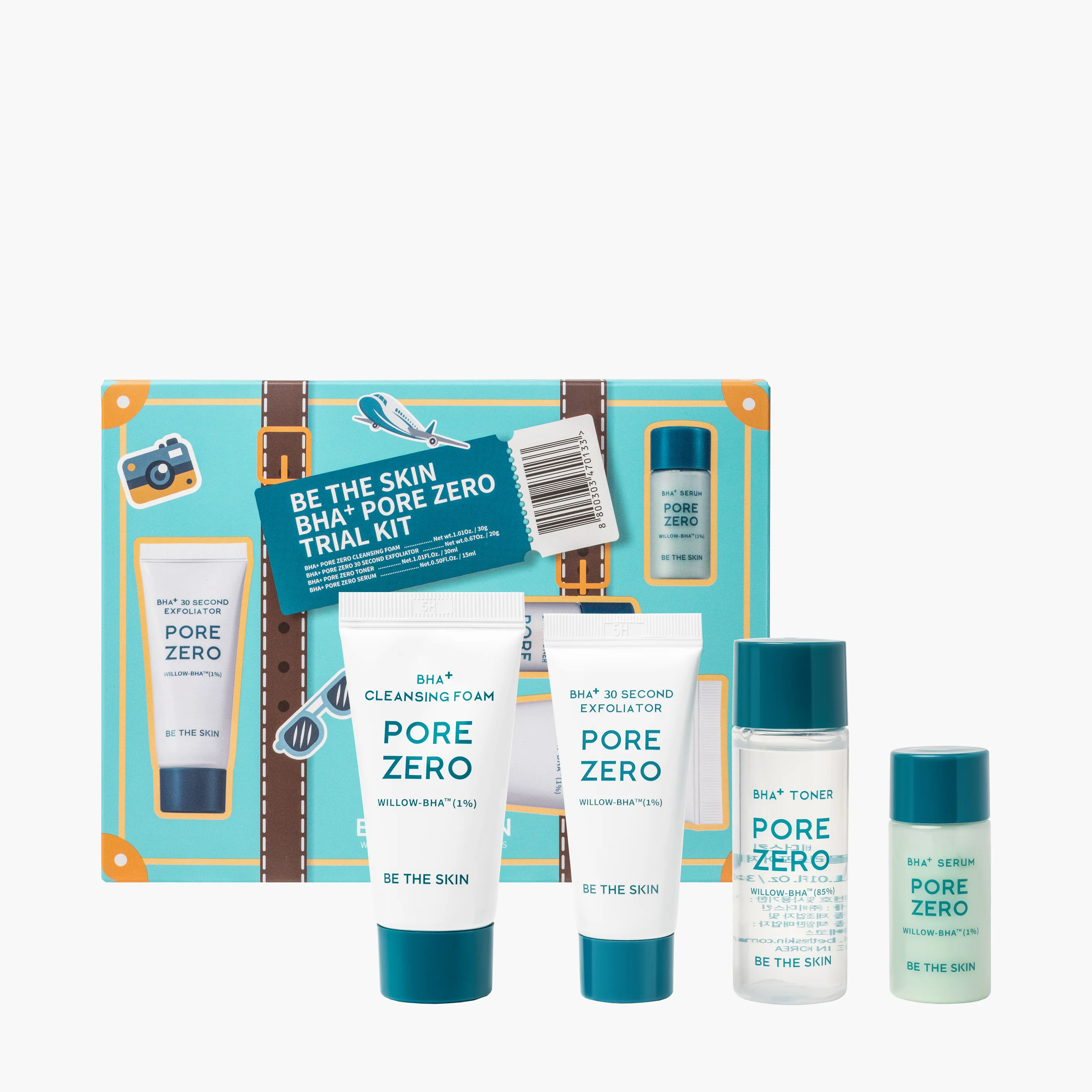 Набор миниатюр | Be The Skin BHA+ Pore Zero Trial Kit (30g+20g+30ml+15ml)